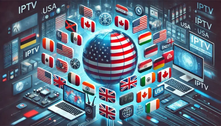 Infographic comparing GreatIPTV's 20,000+ live channels and VOD library to other providers.